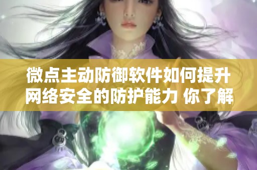 微点主动防御软件如何提升网络安全的防护能力 你了解这些功能吗