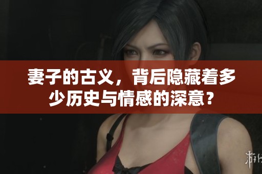 妻子的古义，背后隐藏着多少历史与情感的深意？