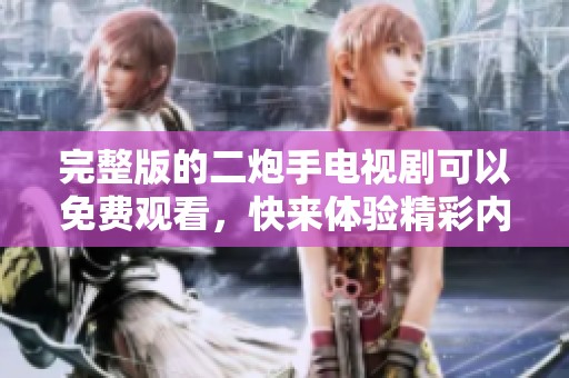 完整版的二炮手电视剧可以免费观看，快来体验精彩内容吧