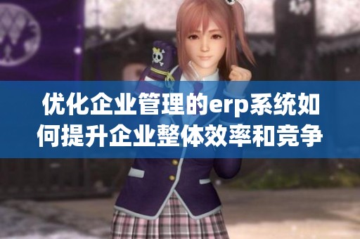优化企业管理的erp系统如何提升企业整体效率和竞争力