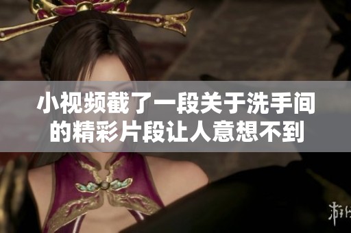 小视频截了一段关于洗手间的精彩片段让人意想不到