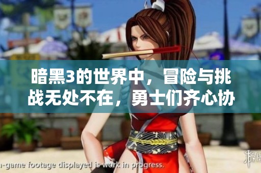暗黑3的世界中，冒险与挑战无处不在，勇士们齐心协力迎战敌人