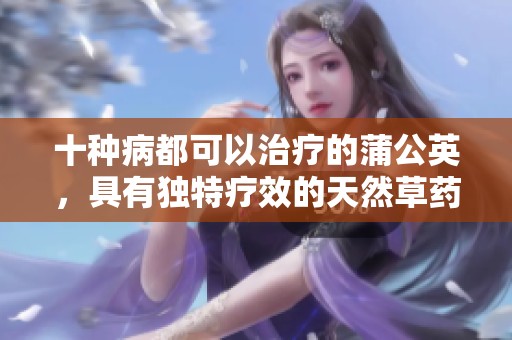 十种病都可以治疗的蒲公英，具有独特疗效的天然草药