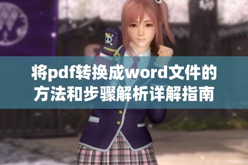 将pdf转换成word文件的方法和步骤解析详解指南