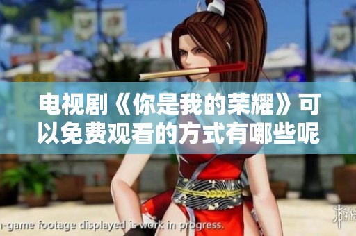 电视剧《你是我的荣耀》可以免费观看的方式有哪些呢