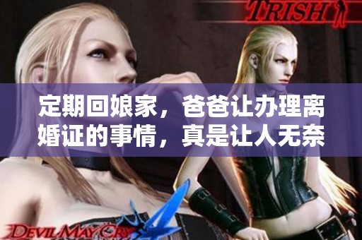 定期回娘家，爸爸让办理离婚证的事情，真是让人无奈