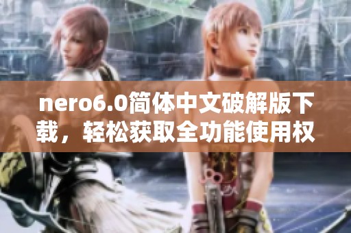 nero6.0简体中文破解版下载，轻松获取全功能使用权的版本