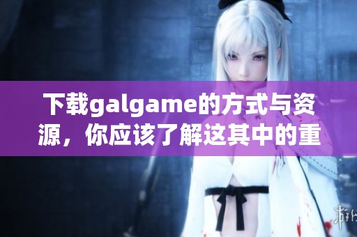 下载galgame的方式与资源，你应该了解这其中的重要信息