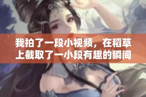 我拍了一段小视频，在稻草上截取了一小段有趣的瞬间