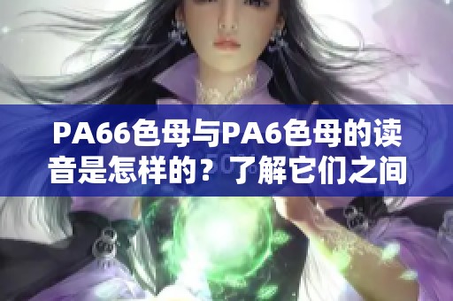 PA66色母与PA6色母的读音是怎样的？了解它们之间的区别与应用。