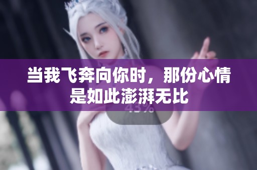 当我飞奔向你时，那份心情是如此澎湃无比