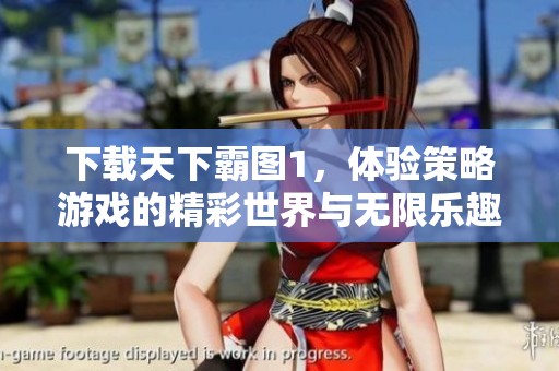 下载天下霸图1，体验策略游戏的精彩世界与无限乐趣