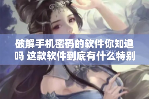 破解手机密码的软件你知道吗 这款软件到底有什么特别之处