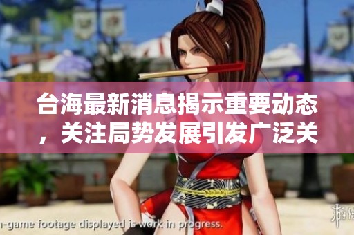 台海最新消息揭示重要动态，关注局势发展引发广泛关切