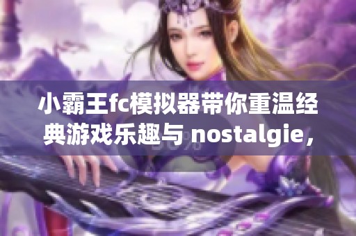 小霸王fc模拟器带你重温经典游戏乐趣与 nostalgie，尽享怀旧时光