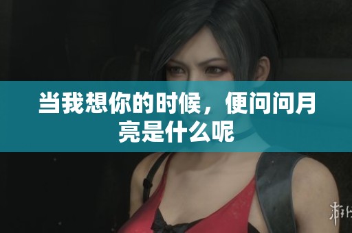 当我想你的时候，便问问月亮是什么呢