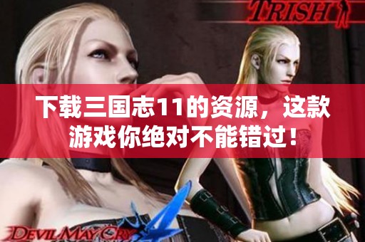 下载三国志11的资源，这款游戏你绝对不能错过！