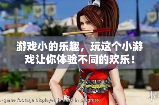 游戏小的乐趣，玩这个小游戏让你体验不同的欢乐！