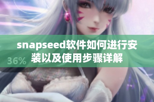 snapseed软件如何进行安装以及使用步骤详解