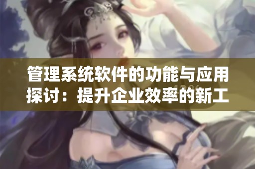 管理系统软件的功能与应用探讨：提升企业效率的新工具