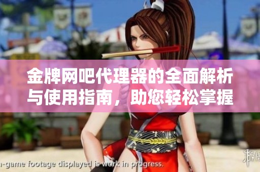 金牌网吧代理器的全面解析与使用指南，助您轻松掌握游戏体验提升技巧