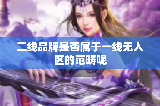二线品牌是否属于一线无人区的范畴呢