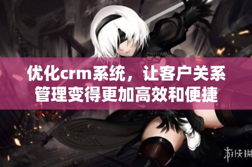优化crm系统，让客户关系管理变得更加高效和便捷