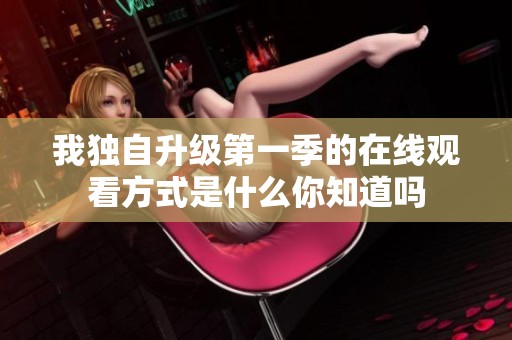 我独自升级第一季的在线观看方式是什么你知道吗