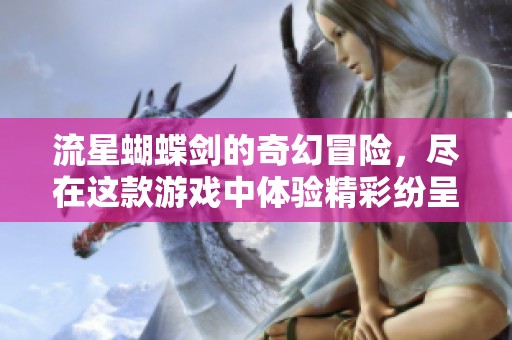 流星蝴蝶剑的奇幻冒险，尽在这款游戏中体验精彩纷呈的故事与战斗