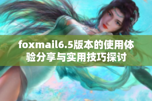 foxmail6.5版本的使用体验分享与实用技巧探讨