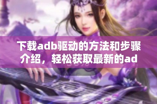 下载adb驱动的方法和步骤介绍，轻松获取最新的adb驱动程序