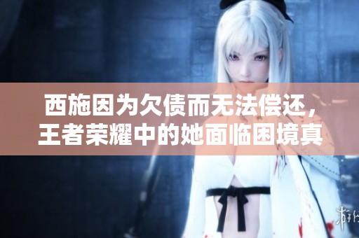 西施因为欠债而无法偿还，王者荣耀中的她面临困境真实故事