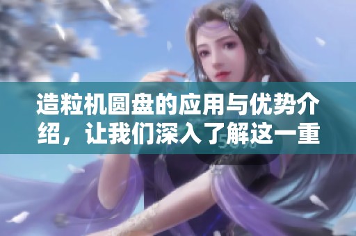 造粒机圆盘的应用与优势介绍，让我们深入了解这一重要设备