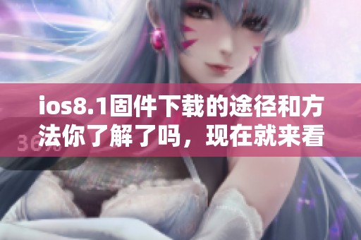 ios8.1固件下载的途径和方法你了解了吗，现在就来看看吧