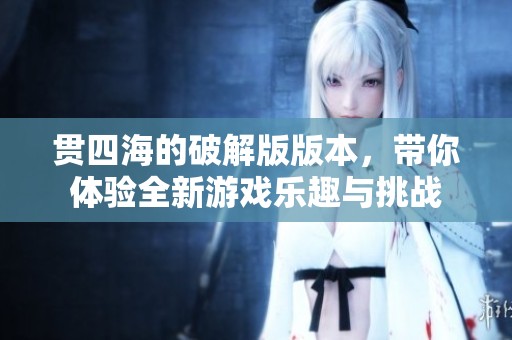 贯四海的破解版版本，带你体验全新游戏乐趣与挑战