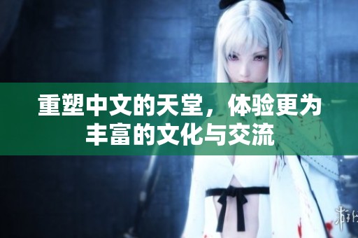 重塑中文的天堂，体验更为丰富的文化与交流