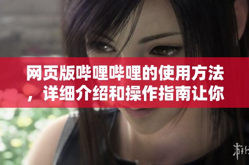 网页版哔哩哔哩的使用方法，详细介绍和操作指南让你更好地体验