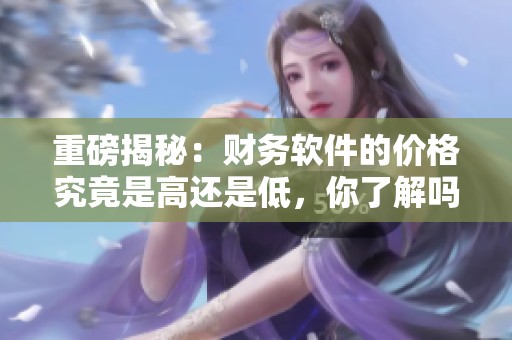 重磅揭秘：财务软件的价格究竟是高还是低，你了解吗