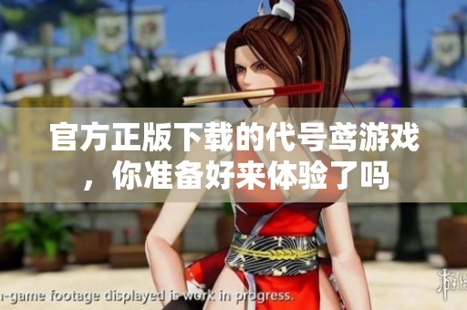 官方正版下载的代号鸢游戏，你准备好来体验了吗