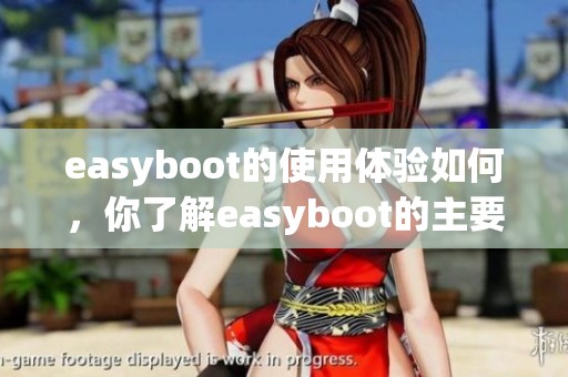 easyboot的使用体验如何，你了解easyboot的主要功能吗