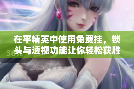 在平精英中使用免费挂，锁头与透视功能让你轻松获胜