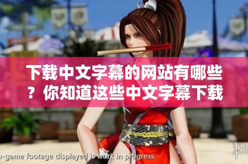 下载中文字幕的网站有哪些？你知道这些中文字幕下载网站吗