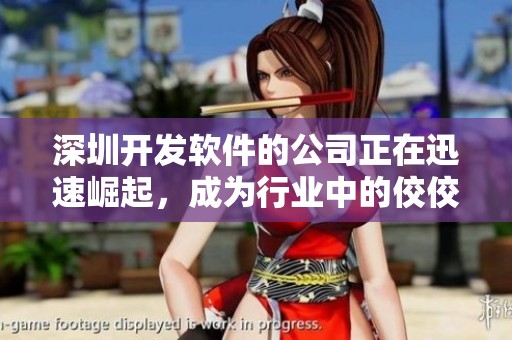 深圳开发软件的公司正在迅速崛起，成为行业中的佼佼者