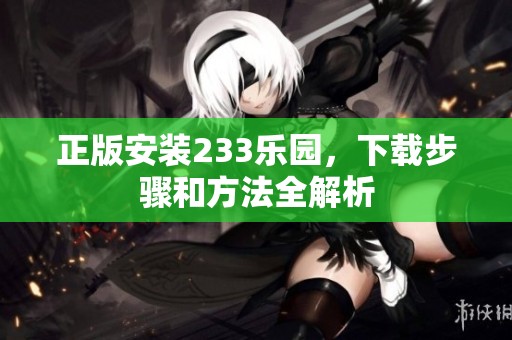 正版安装233乐园，下载步骤和方法全解析