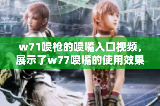 w71喷枪的喷嘴入口视频，展示了w77喷嘴的使用效果与特点