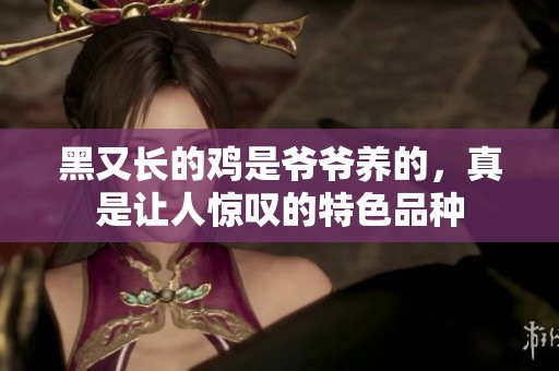 黑又长的鸡是爷爷养的，真是让人惊叹的特色品种