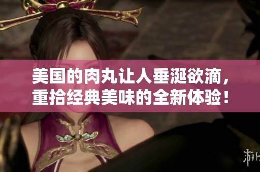 美国的肉丸让人垂涎欲滴，重拾经典美味的全新体验！
