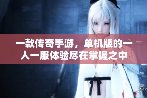 一款传奇手游，单机版的一人一服体验尽在掌握之中