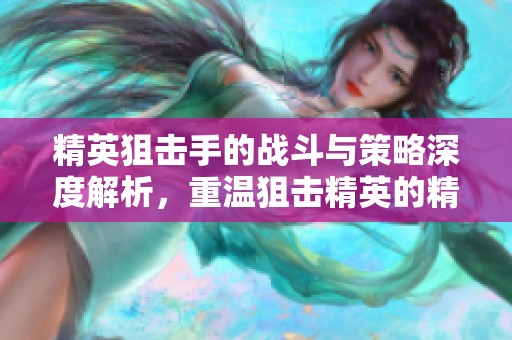 精英狙击手的战斗与策略深度解析，重温狙击精英的精彩瞬间