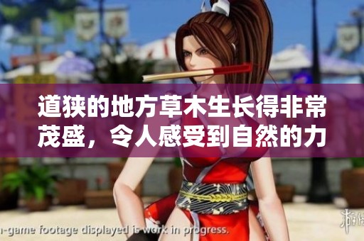 道狭的地方草木生长得非常茂盛，令人感受到自然的力量和美丽